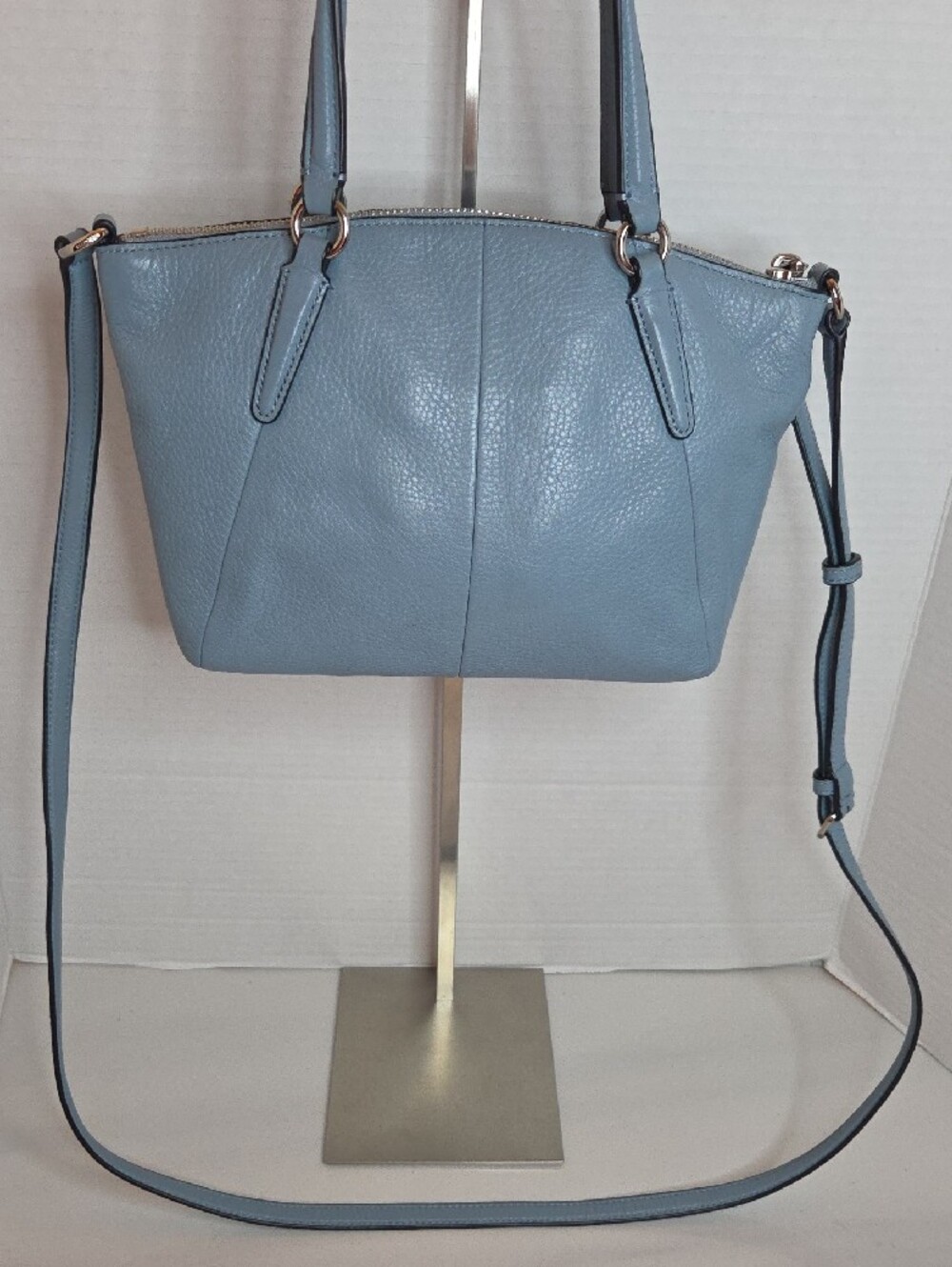 Coach Small Kelsey Satchel In Light Blue -F57563 - Picture 6 of 13